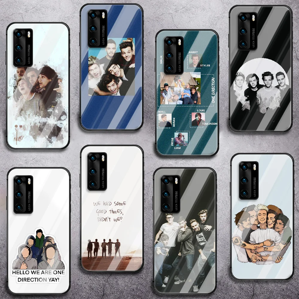 

One direction British band Phone Tempered Glass Case Cover For Huawei P Nova Mate 5T 20 30 40 E Pro Lite Smart 2019 2021 Bumper
