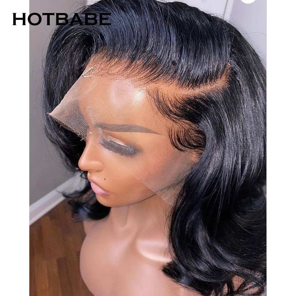 Body Wave 13x6 Transparent Lace Front Wigs For Women Brazilian Pre Plucked Lace Frontal Wig Glueless 13x4 Lace Front Wig HOTBABE