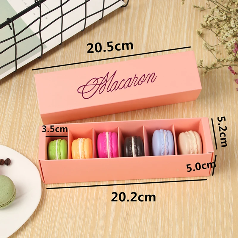 5 шт. бумага Macaron торт Коробки Рождество Свадебная вечеринка украшения выпечки