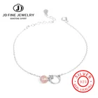 JD нежного клубничного с кристаллами, браслет с кристаллами для женщин; Симпатичная в форме кошки серебро Цвет 925 ювелирные изделия Lucky стимулировать брак драгоценный камень