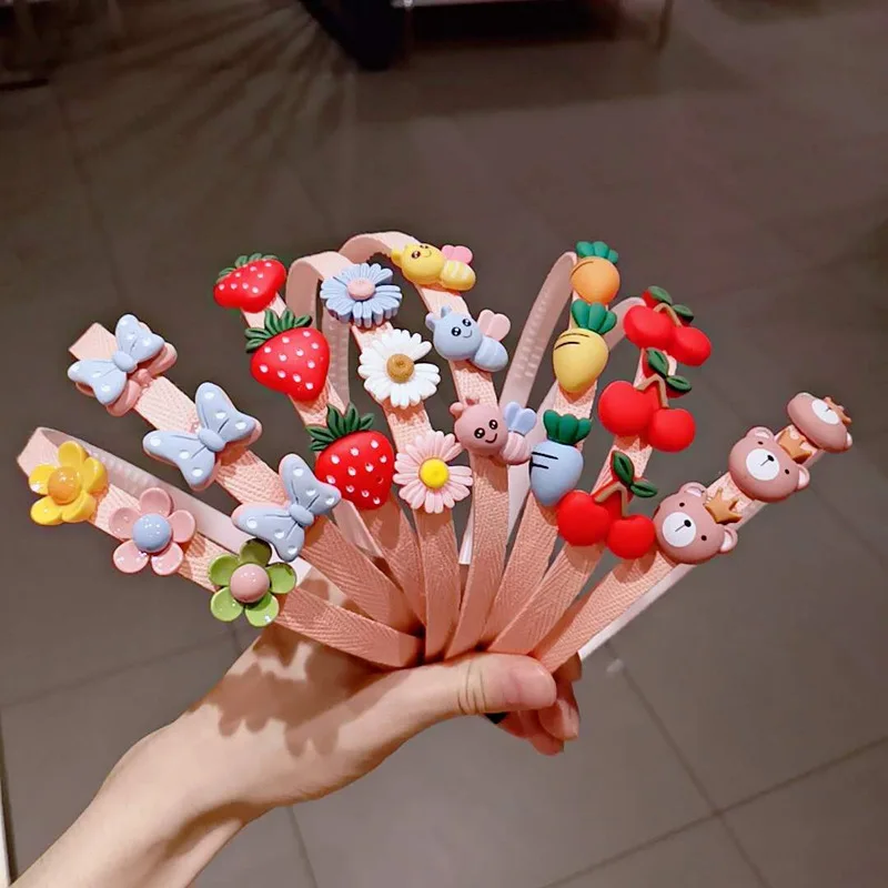 

New Girls Cute Hair Band Cartoon Animal Flower Headband Children Sweet Hair Ribbon Hoops Kids Fashion Hair Accessories