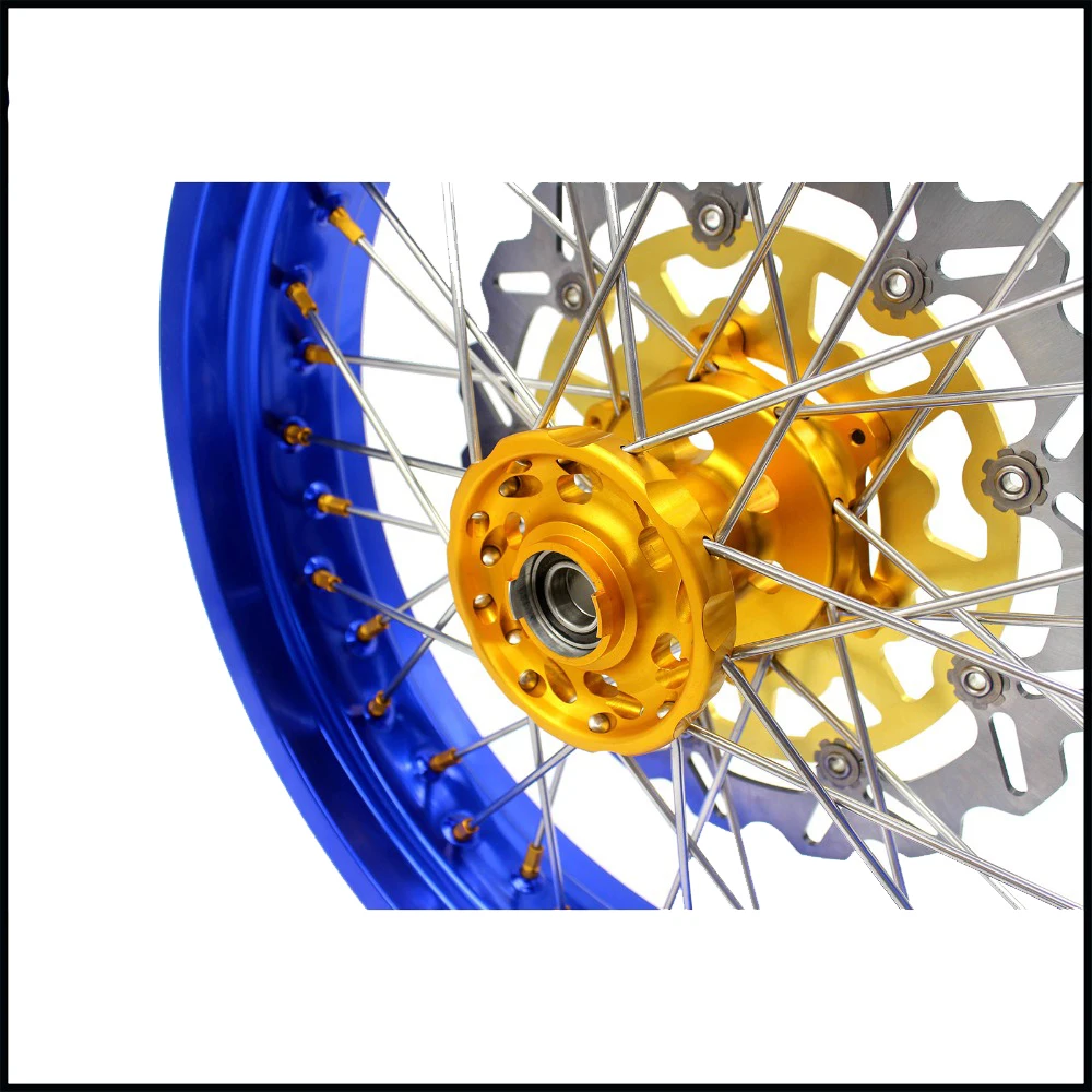 Комплект колес SUPERMOTO 3 5/5 0 для SUZUKI DRZ400 2000 2004 DRZ400E 2007 DRZ400S 2018 синие диски|motard wheels|supermoto