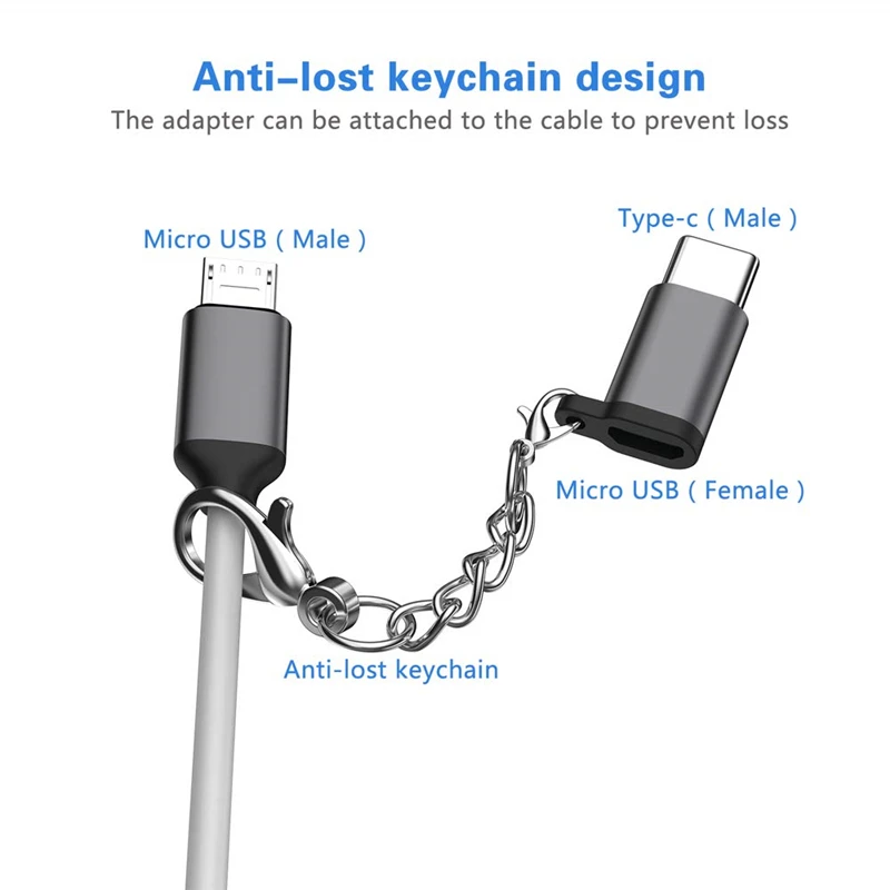 Металлический микро-USB к USB C разъему для Huawei P20 P30 Samsung S8 S9 S10 Microusb Otg Micro Type Usbc адаптер