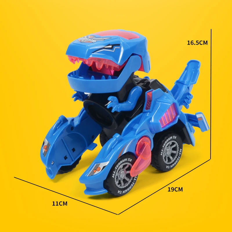 Dropshipping LED Deformation Dinosaur Car Kids Toys Automatic Transform Cars With Light/Music Toy For Children Gift | Игрушки и хобби