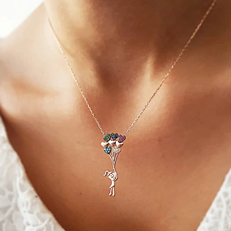 SHUANGR модное ожерелье с подвеской в виде слона и сердца минималистичное животным