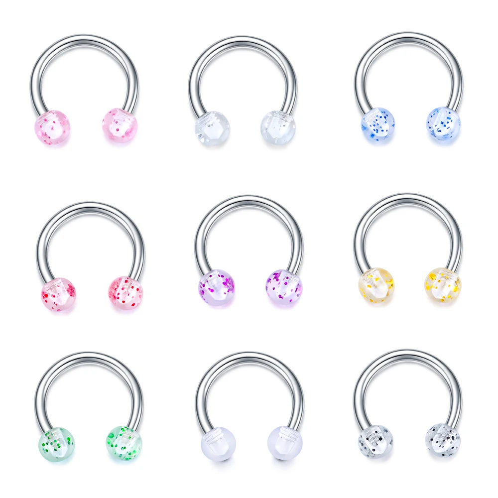 Кольца для пирсинга в форме подковы мужчин и женщин украшения из нержавеющей