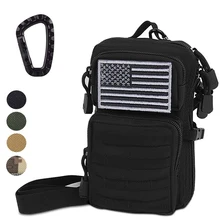 1000D Molle Shoulder Sling Bag Tactical EDC Phone Pouch Carrier Outdoor Utility Accessory Bags Military Camping Waist Pack