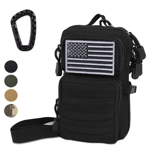 1000d molle shoulder sling bag tactical edc phone pouch carrier outdoor utility accessory bags military camping waist pack free global shipping