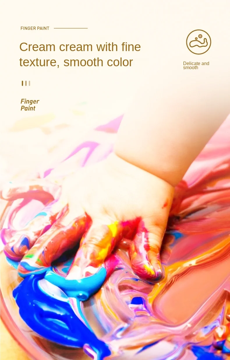 

zq Finger Painting Paint Children's Non-Toxic Washable Baby Children's Album Graffiti Drawing Watercolor Painting Kit