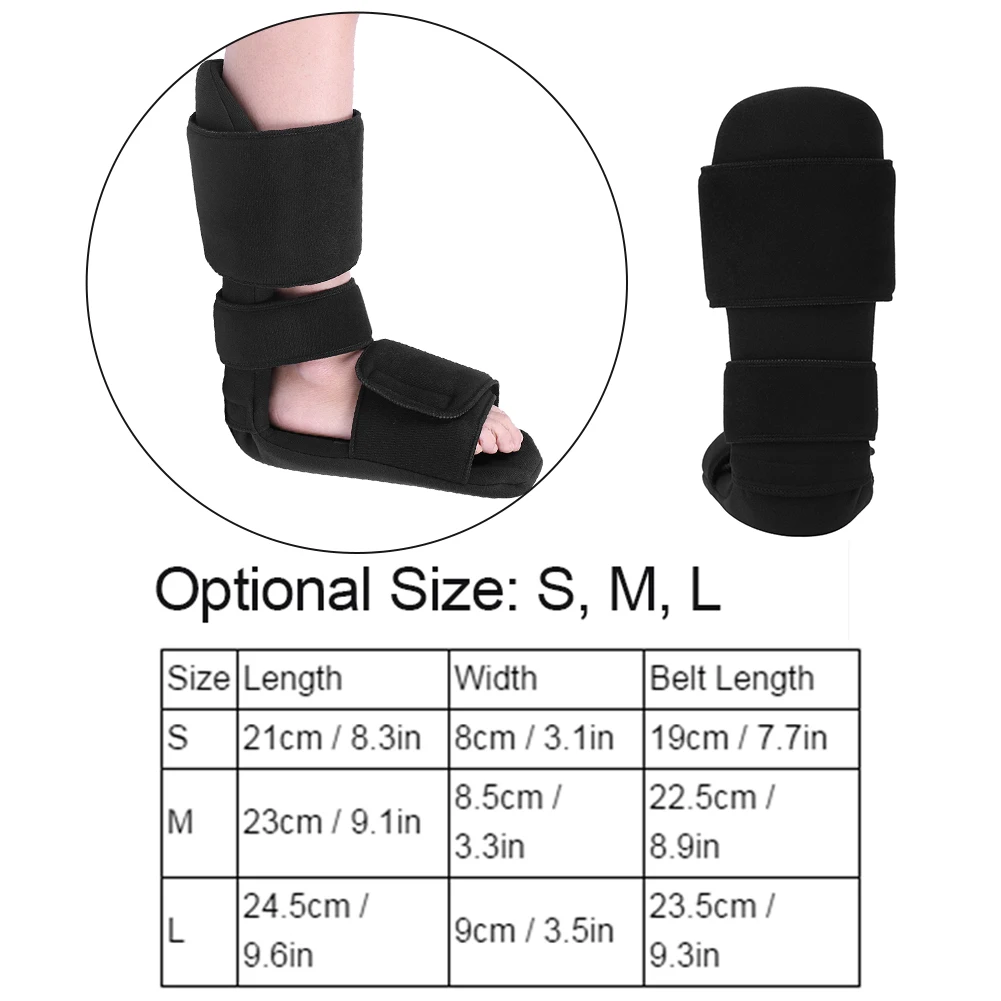 

90 Degree Adjustable Foot Drop Orthosis Fixed Night Splint Brace Support Ankle Posture Corrector Protect Pain Relief For Injury
