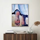 Настенный постер Иисуса ноги на кресте, Картина на холсте с винтажным принтом Иисуса Христа, пасхальный домашний декор