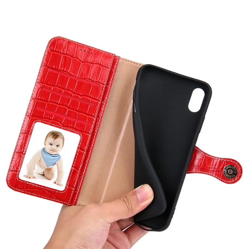 Чехол-книжка из натуральной коровьей кожи для Fphone 7 8 Plus XS MAX 11 12 13 Pro Max | Мобильные