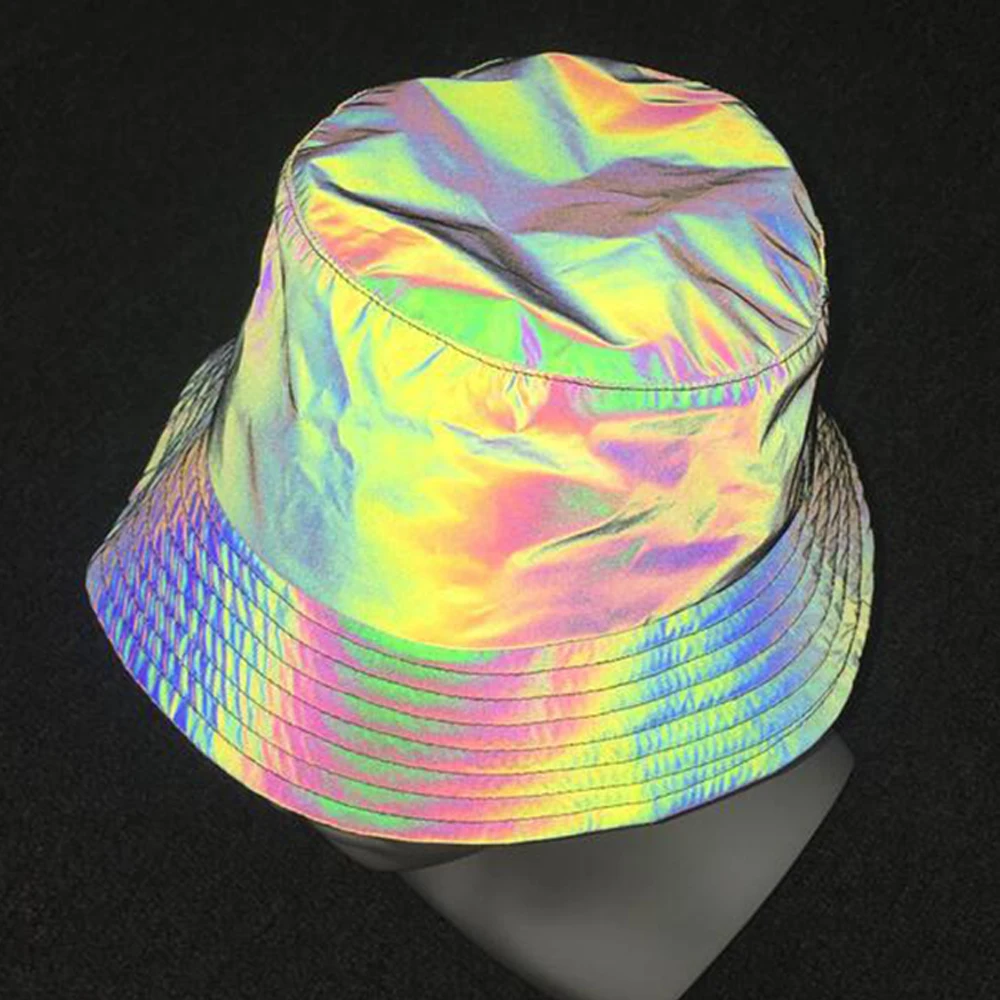 Панама Светоотражающая разноцветная для мужчин и женщин модная уличная шапка