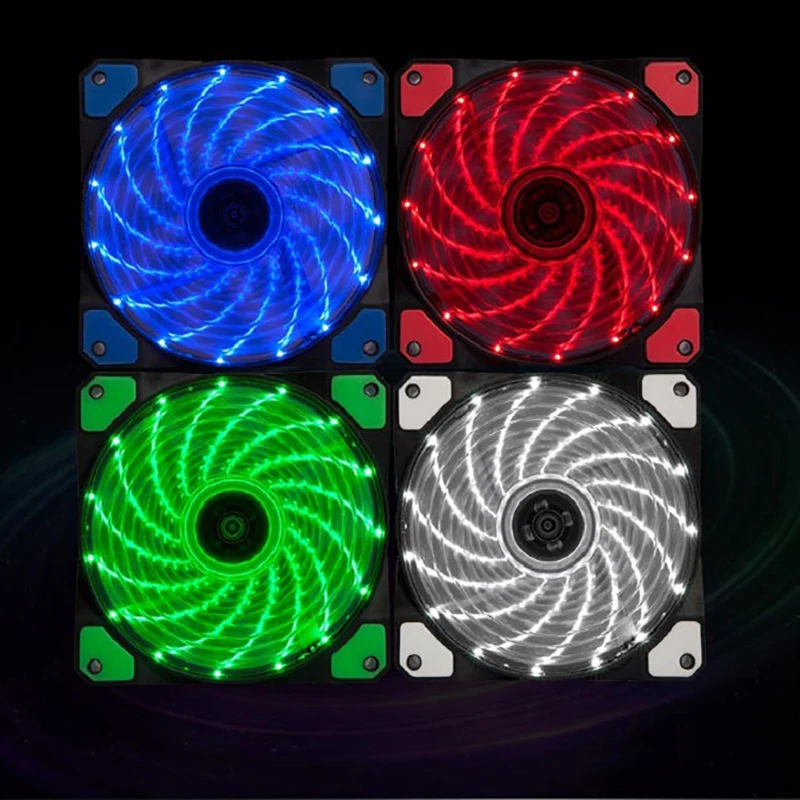 1 шт. 120 мм 12 в 9 лезвий 4Pin бесшумный антивибрационный охлаждающий вентилятор