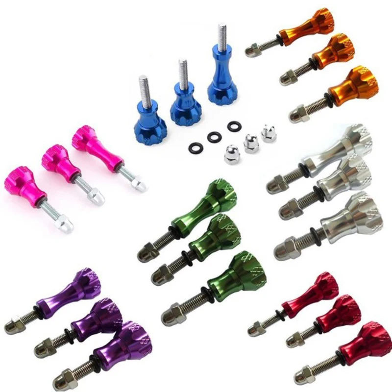

Aluminum Alloy Bolt Nut Thumb M5 Screws Mount 1x Long 2x Short CNC for GoPro Hero 9 8 7 5 Max for DJI Osmo Action Sjcam Camera