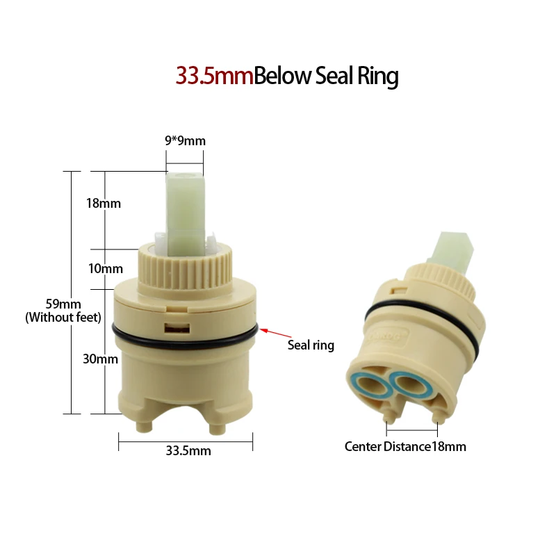 33.5 Below Seal Ring Кран смесительный высокий Золотниковый клапан 35 мм/40 мм керамический картридж кран картридж смеситель для кухни ванна раковина смеситель для душа аксессуары - Цвет: 33.5 Below Seal Ring