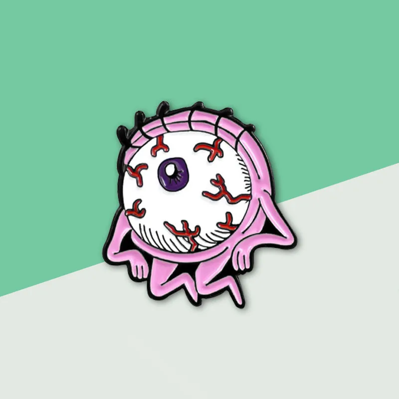 Розовая брошь глаз на тебя Красный кровь Глазное яблоко Длинные ресницы