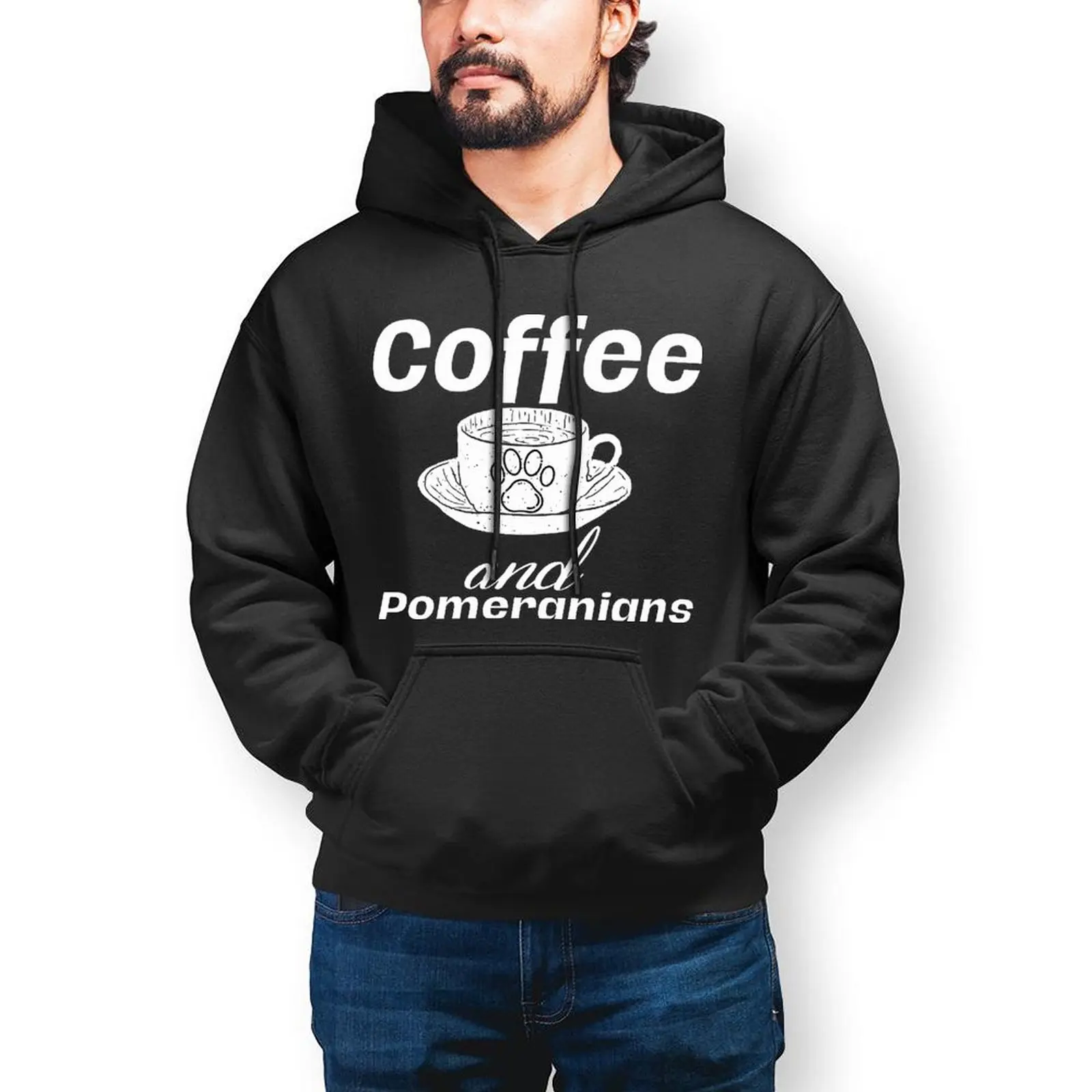 

Pomeranian Hoodie Cotton Warm Hoodies Stylish Long Sleeve Streetwear Pullover Hoodie XXL Men