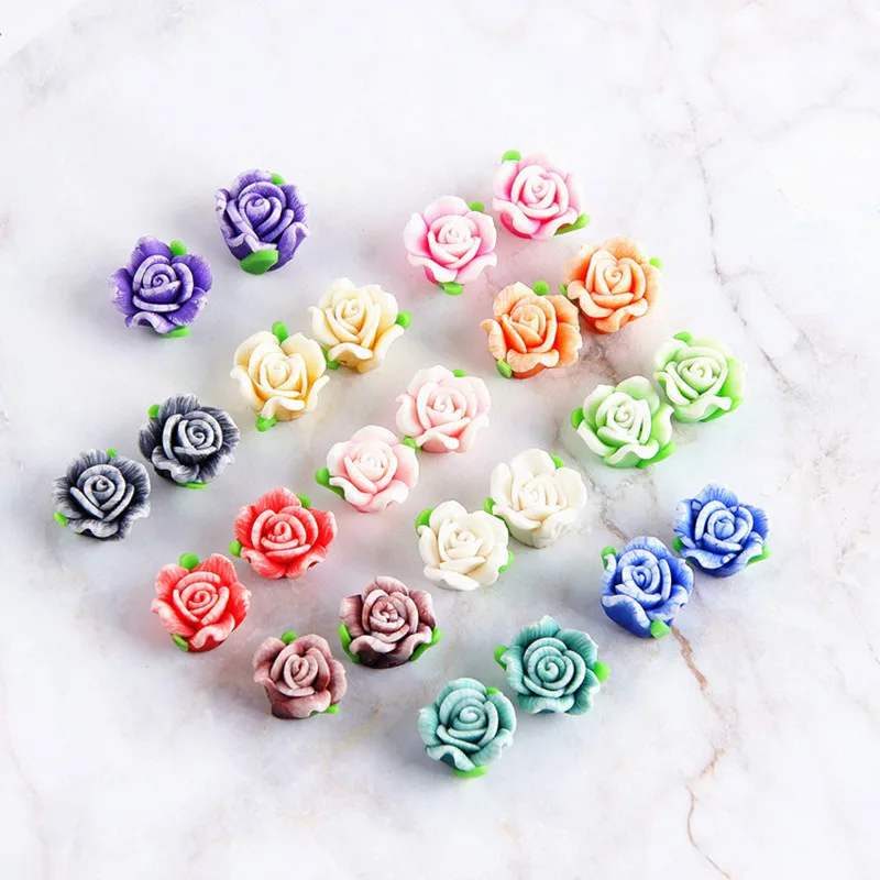 DIY handwork accessories fresh Hyun small flower soft pottery patch earrings material 10 | Украшения и аксессуары