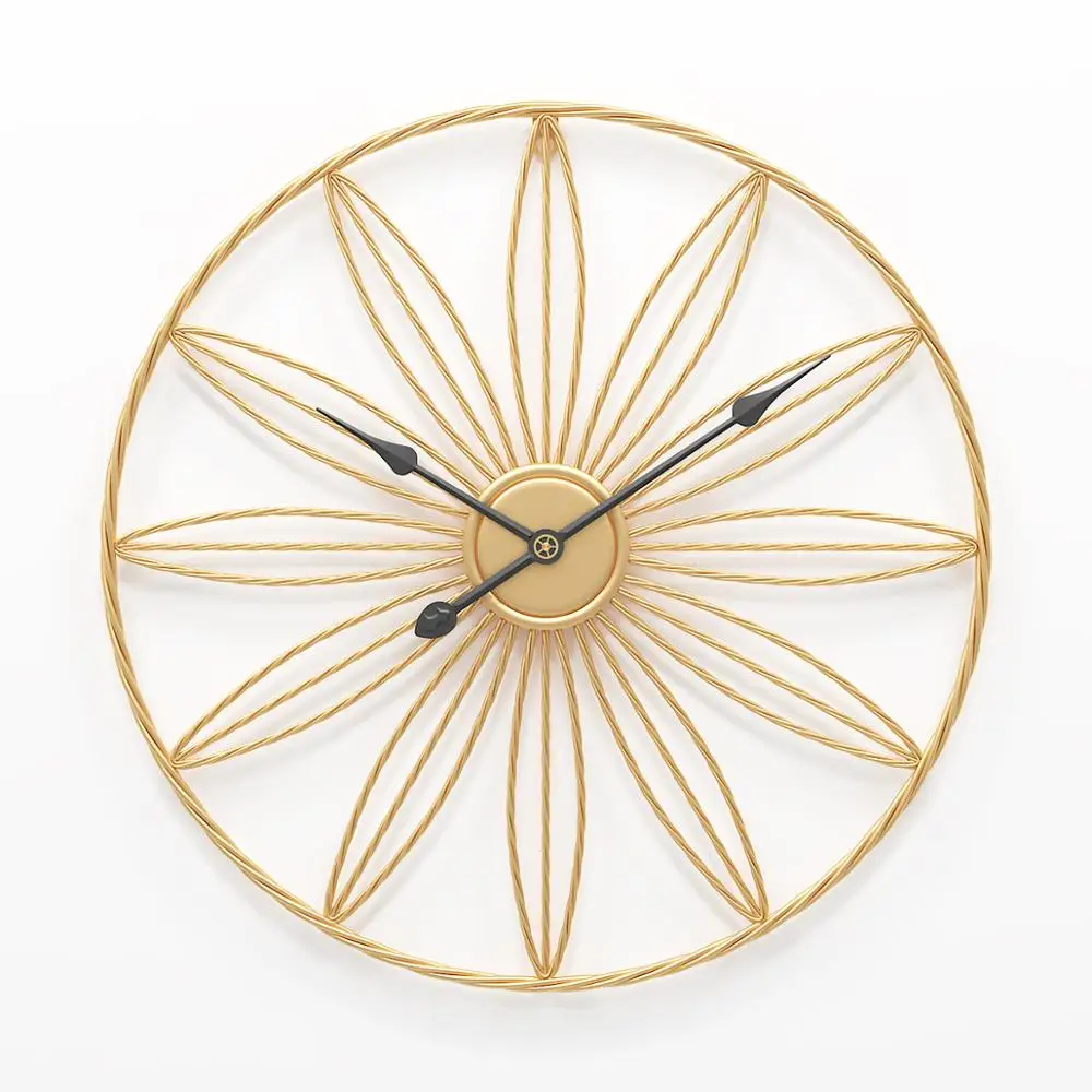 Новые железные 60 см настенные часы для гостиной простые скандинавские модные