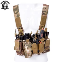 tactical d3 chest rig plate carrier vest with rifle m4 5 56 ak 7 62x39 single double pistol flapped gp stuff pouches
