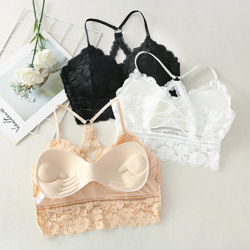 2019 женский кружевной бюстгальтер однотонного цвета жилет нагрудный ремень