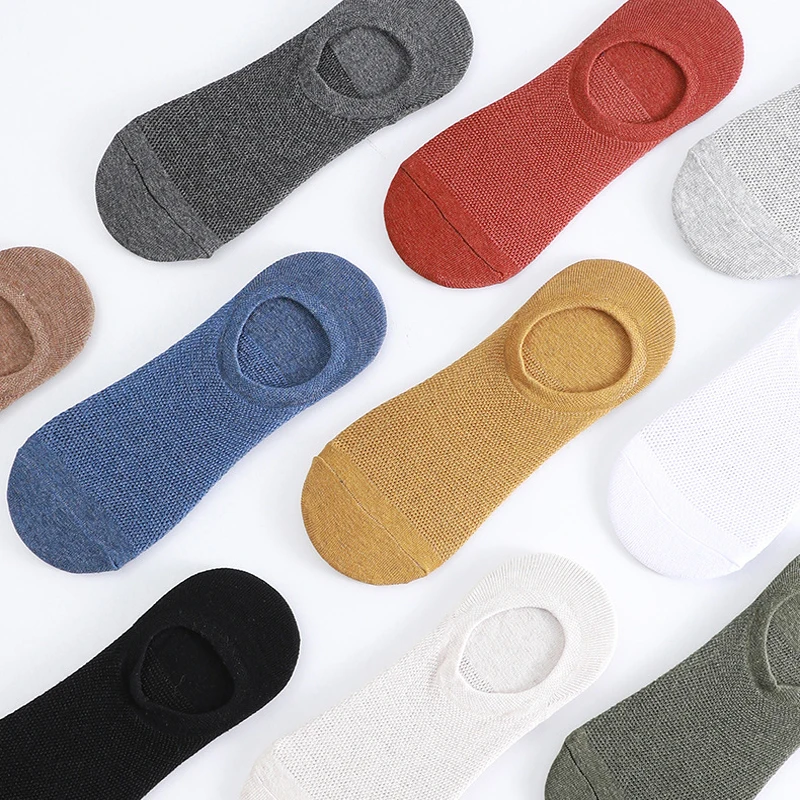 

Fashion Cotton Man Short Socks Fashion Breathable Men Ankle Socks Comfortable Solid Color Casual Socks Male Street