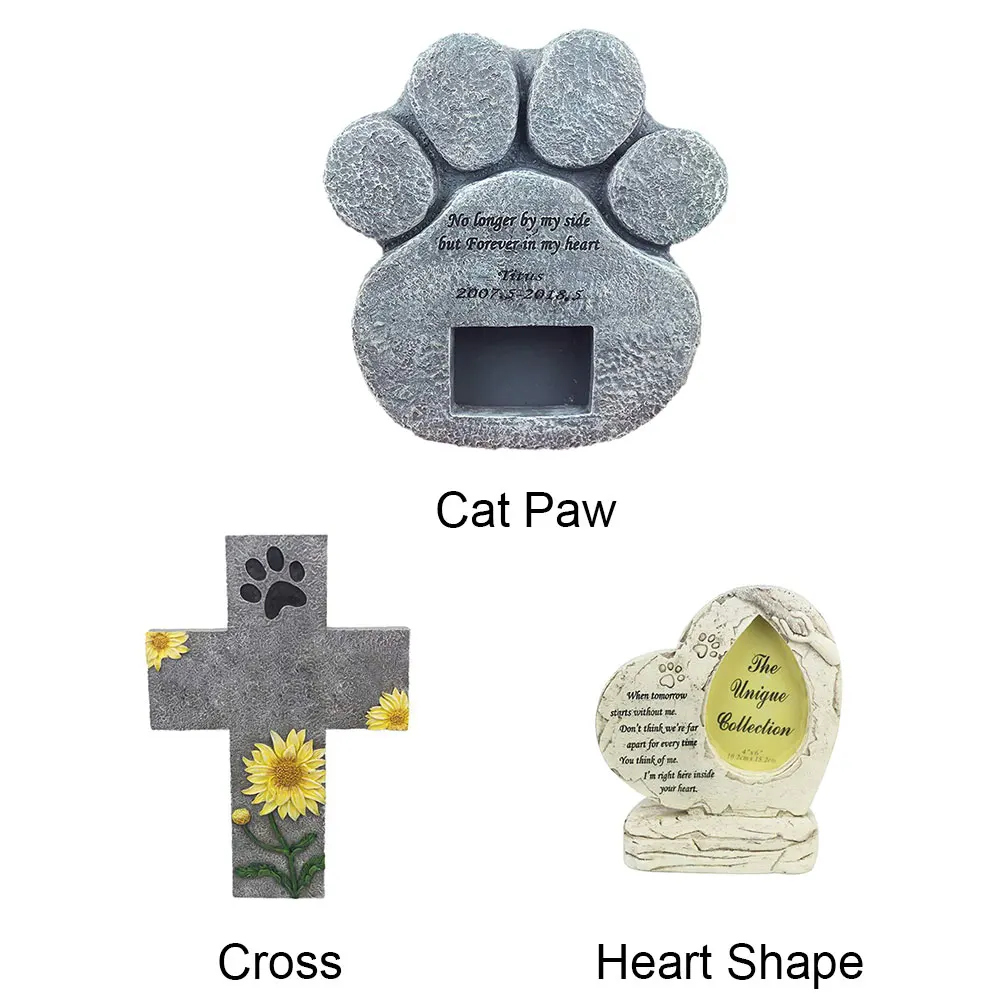 Форма лапы животных похорон дома сад надгробие памятное фото вставка гробница