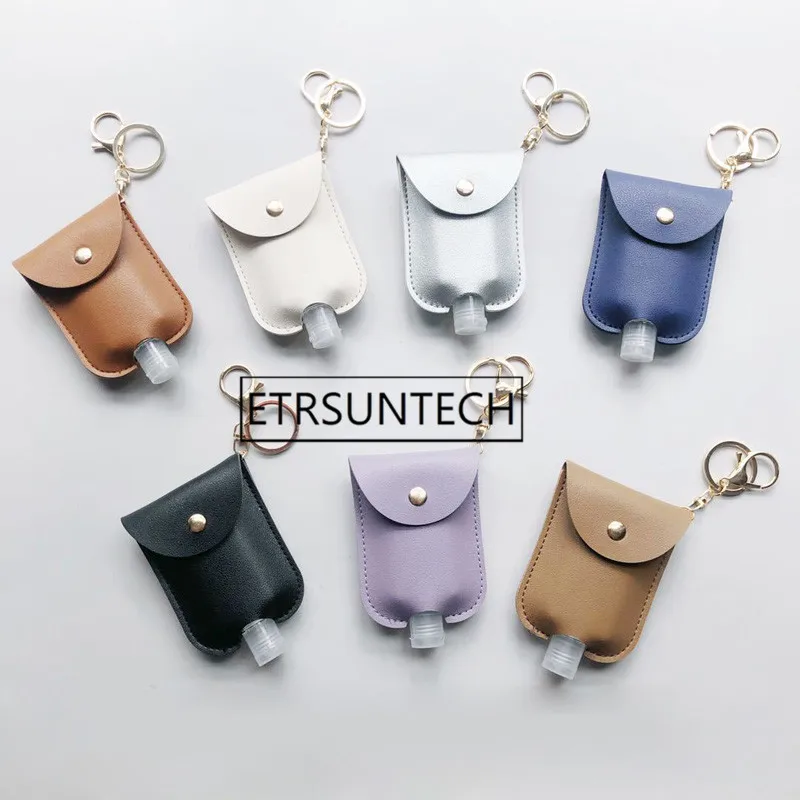 100 шт. 30 мл дорожный брелок из искусственной кожи чехол многоразовая пустая