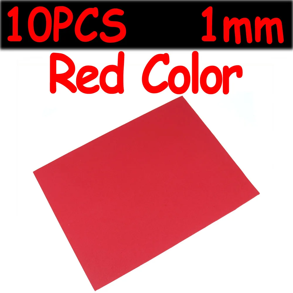 10PCS 1mm Red Wifreo 10 шт. 24 см X 18 см тонкий брезент на палатку мягкая пена 1 мм муха связывание и материалы для рукоделия хопперы муравьи и жуки мухи Материалы корпуса - Цвет: 10PCS 1mm Red