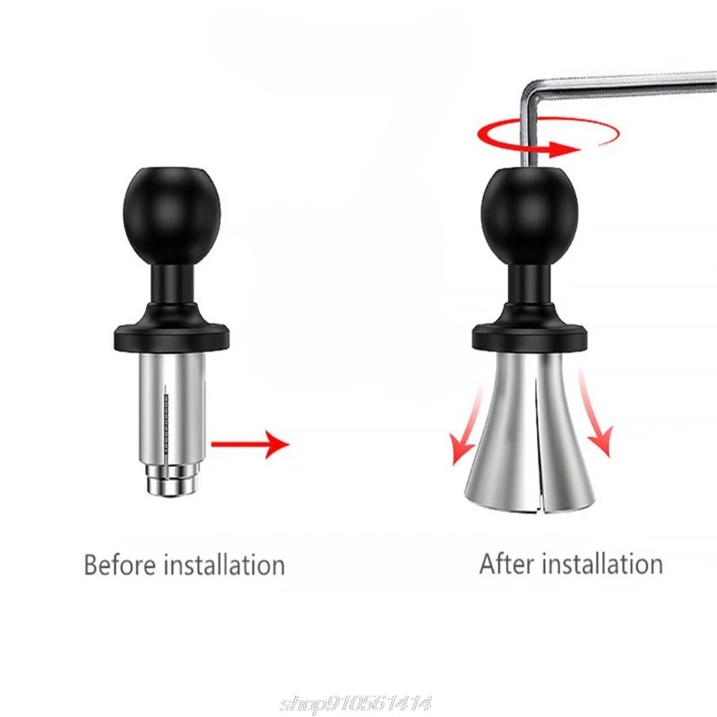 

Aluminum Base Rubber Motorcycle Bike Mount Black Fork Stem Base with Ball Head for Mount for Gopro Ball Mount A01 21 Dropshp