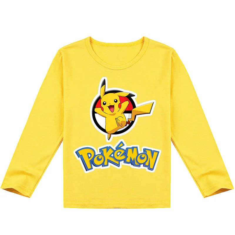 Футболки с изображением Пикачу футболки для мальчиков Модная хлопковая футболка