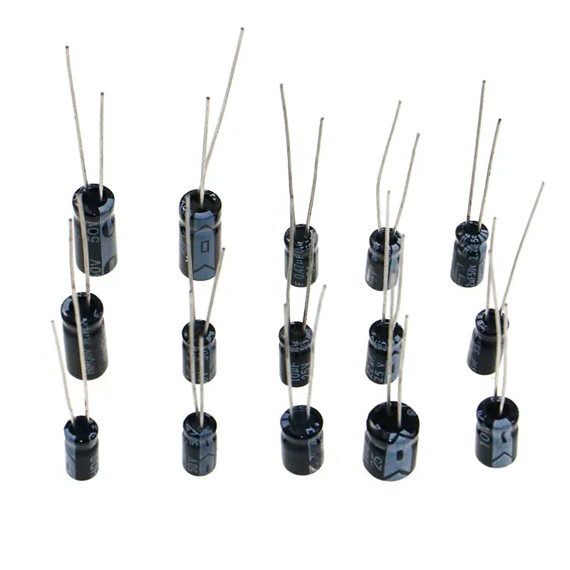 Набор алюминиевых электролитических конденсаторов 10 в 16 В 25 50 200 шт. 15 значений 0