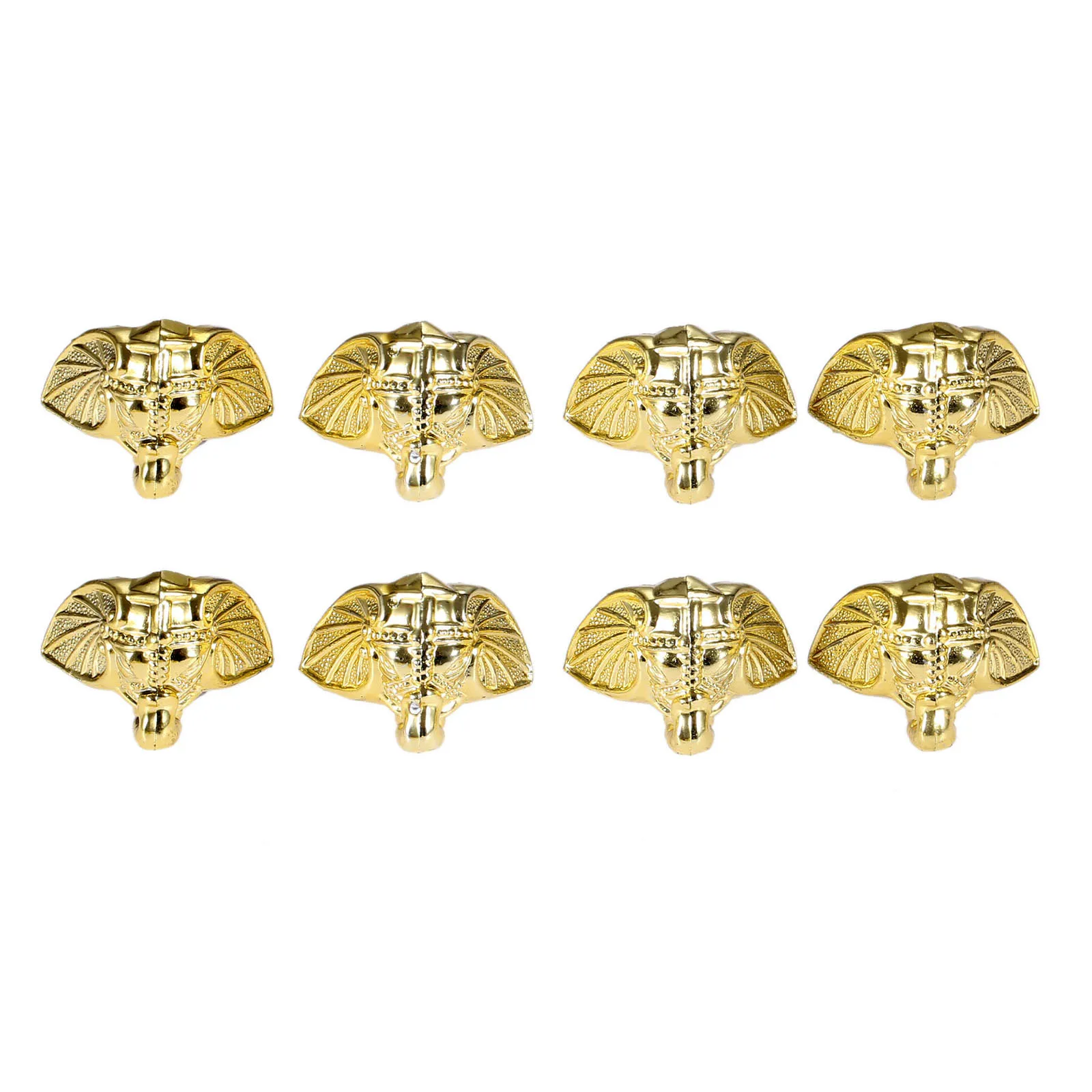 

8 шт., пластмассовые уголки в форме слона, золотые ножки, деревянная шкатулка для украшений, защитные края для ног животных, с винтовой защитой, 28 х23 мм