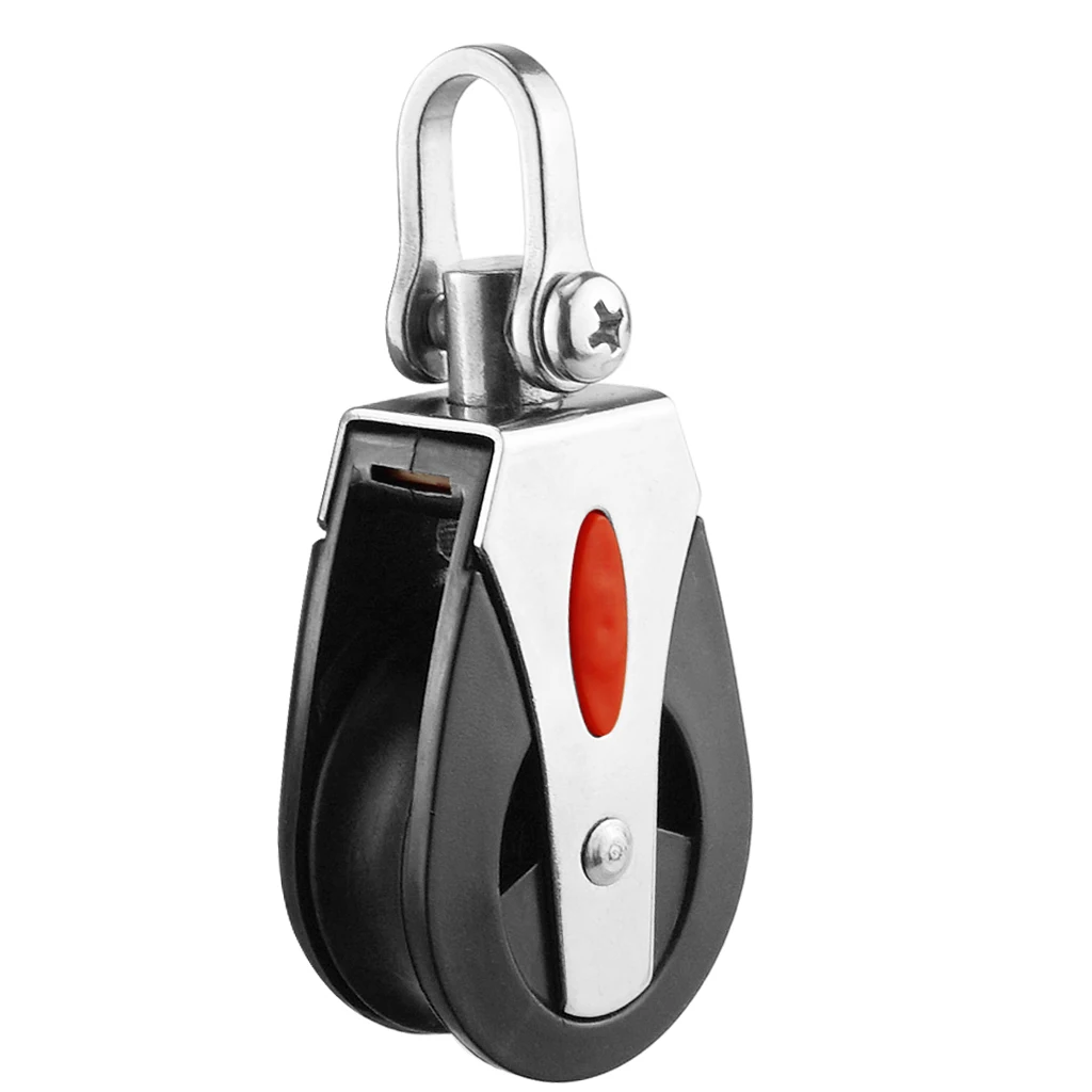 Поворотная Скоба головка одиночный блок шкива для Каяка лодка Док трос якорная