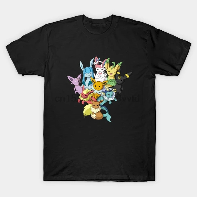 Мужская футболка Eeveelution Милая с ворсом Женская футболки Топ |
