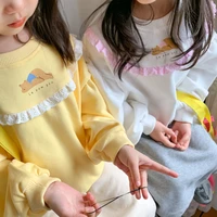 2022 new baby girls spring hoodies cute long sleeve korean child girls shirt top childrens cotton fashion autumn clothes hood