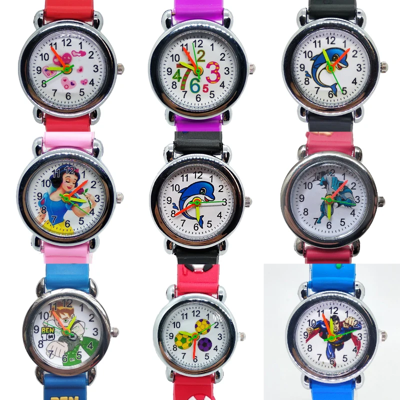 Новинка 2020 Детские часы с мультяшным автомобилем силиконовый ремешок кварцевые