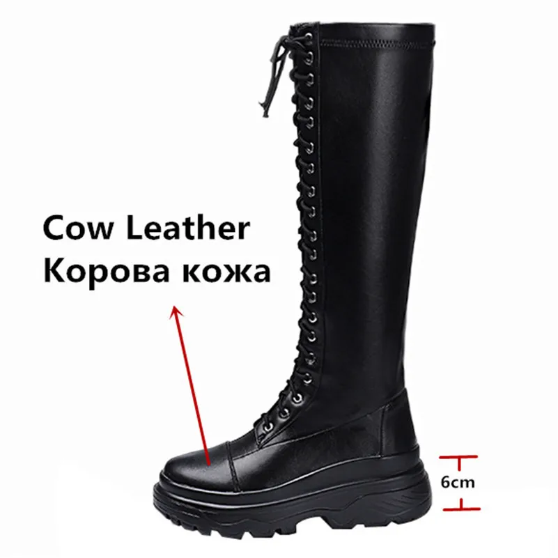 FEDONAS/ г. Осенне-зимние теплые высокие сапоги обувь для ночного клуба женские сапоги до колена из лакированной коровьей кожи на молнии на высоком каблуке