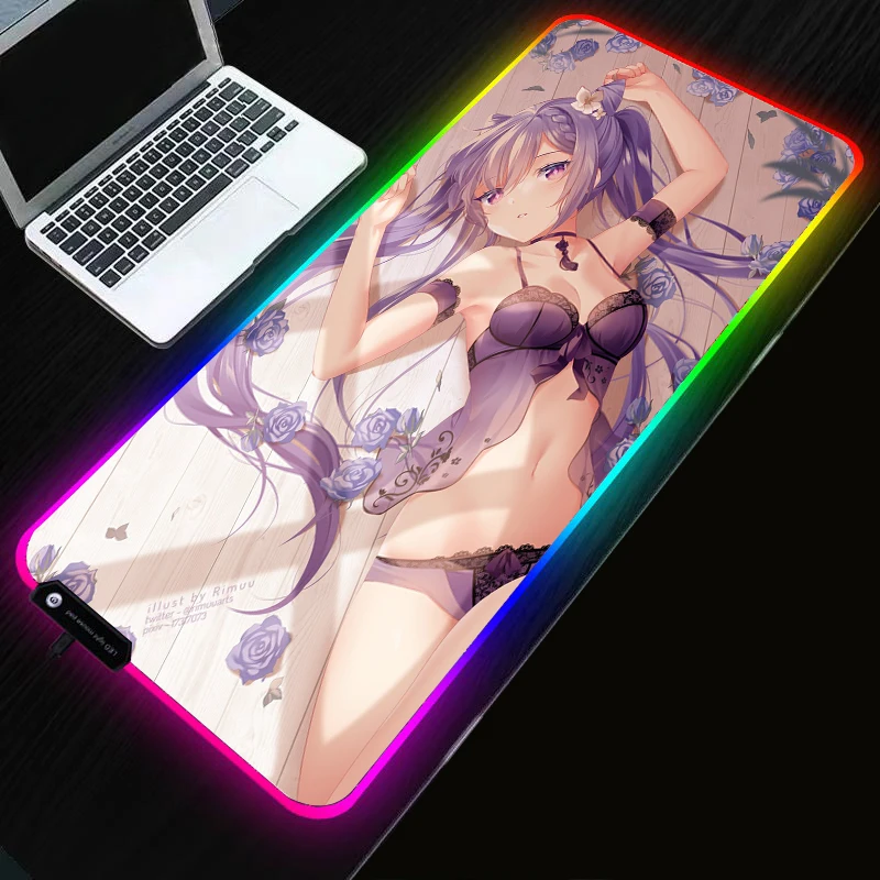 

mause pad gamer keqing genshin impact Mouse carpet Desk protector Computer mat keyboard pad Laptop gaming anime mousepad for lol