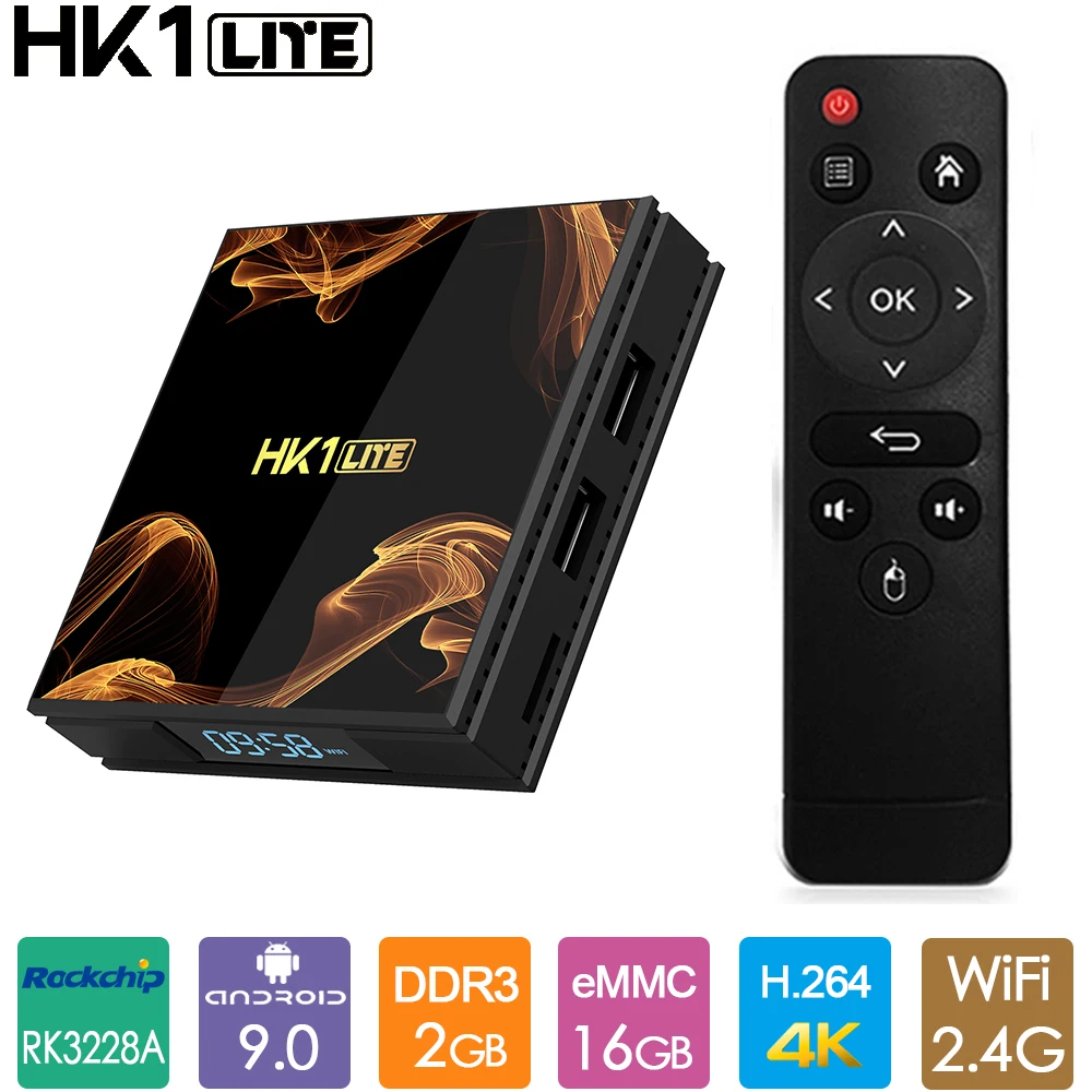 ТВ приставка HK1Lite Android 9 0 2 + 16 ГБ 4 ГГц Wi Fi 4K|ТВ-приставки и медиаплееры| |