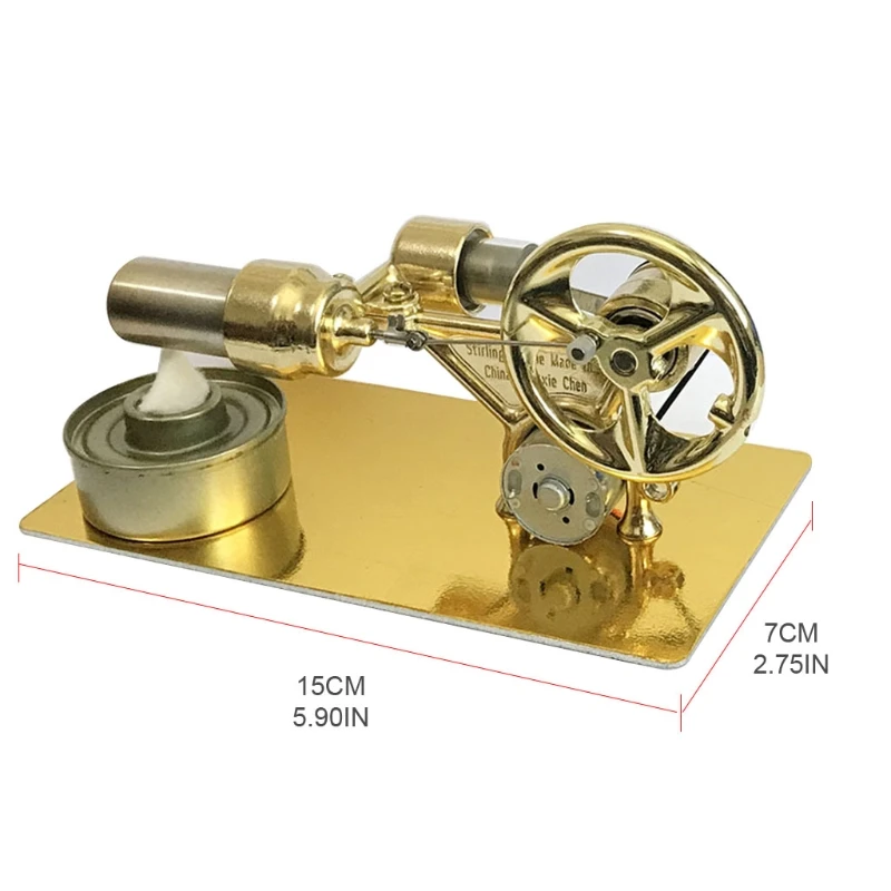 

Hot Air Stirling Engine Experiment Model Power Generator Motor Educational Physic Steam Power Toy Design Gifts