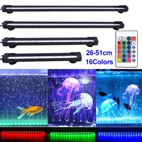 new arrival rgb ip68 underwater air bubble lamp 10 20inch led aquarium fish tank light submersible light making oxygen for fish