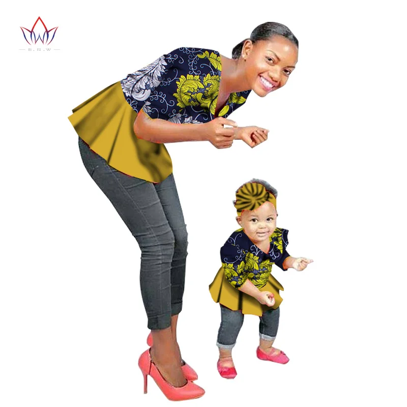 New Summer New Fashion Family Matching Clothes Brand Mother And Baby Family Clothing Tops Family African Clothing None BRWYT46
