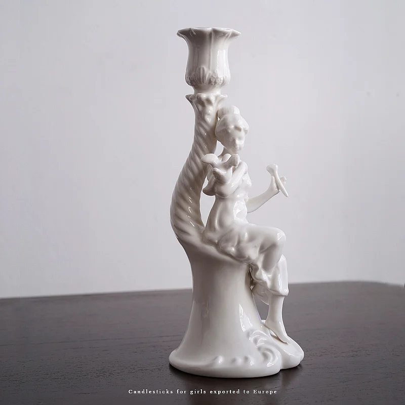 Керамические подсвечники в скандинавском стиле белый декоративный подсвечник с