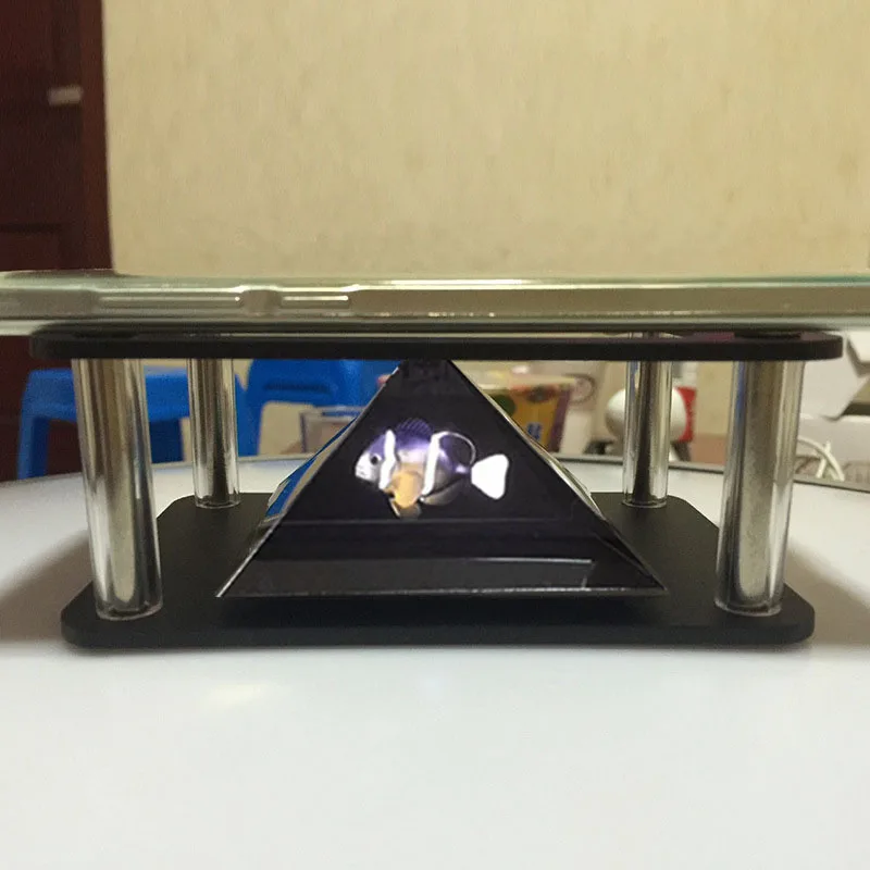 

3D голографический проектор, пирамида, четырехмерное изображение, дисплей для фотографий мобильный телефон PUO88