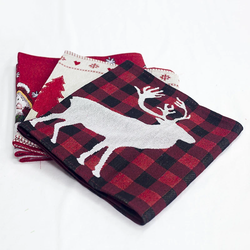 

Christmas Party Linen Table Runner Merry Christmas Decorations for Home 2020 Snowman Xmas Tree Table Runner Happy New Year 2021