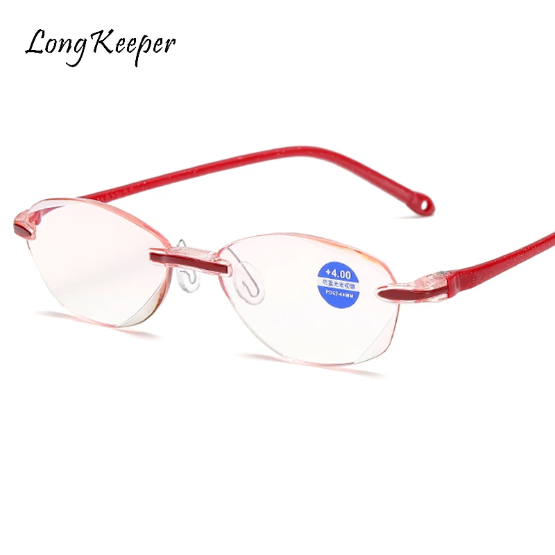 Очки для чтения с защитой от синего излучения женщин очки без оправы мужчин Анти