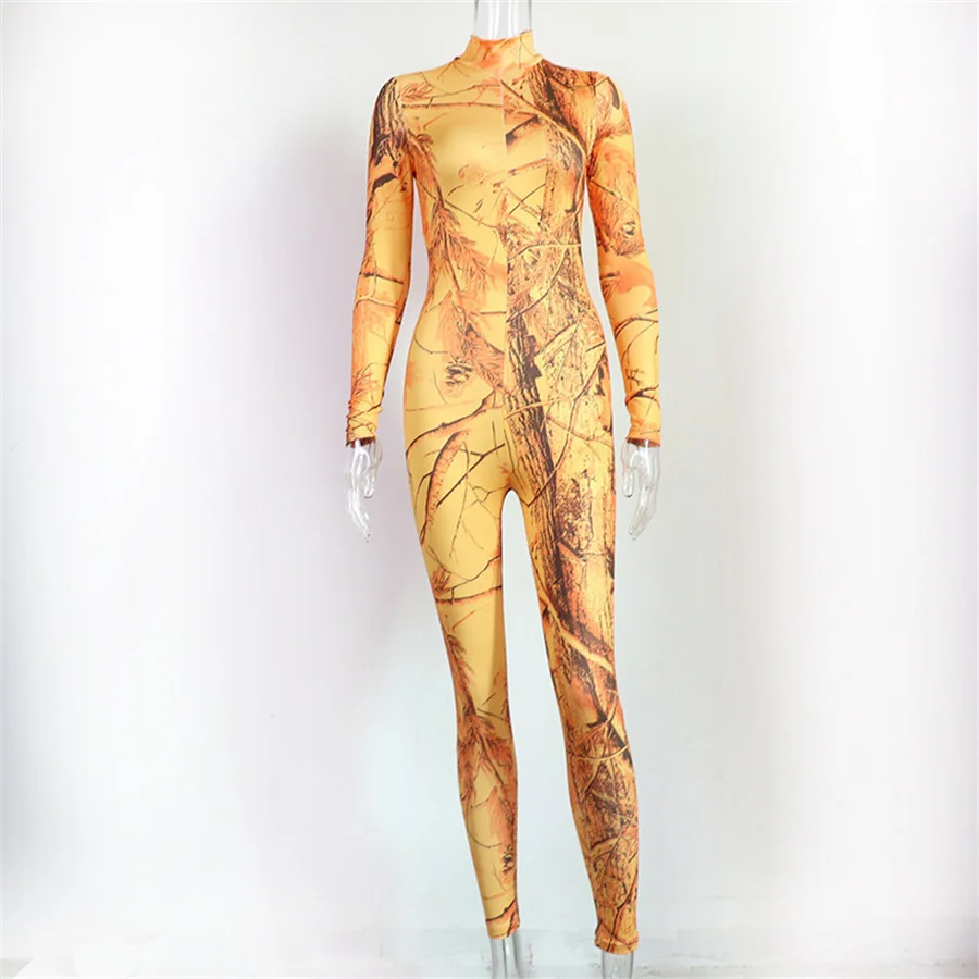 

BoozRey Mesh See Through Sexy Long Sleeve Rompers Women Jumpsuit Floral Print Hot Sheer Bodycon Club Party One Piece Jumpsuits