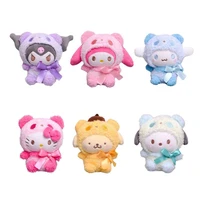 sanrio plush toys kawaii hello kitty kuromi plushie keychain cute accessories home decor stuffed pp cotton doll gifts for kids